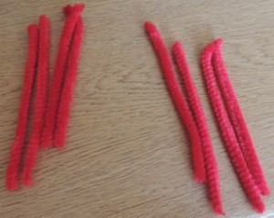 red pipe cleaners